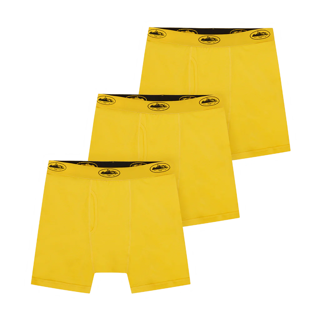 Corteiz Alcatraz Boxers (3 Pack) 'Yellow' – HEAD2SOLE
