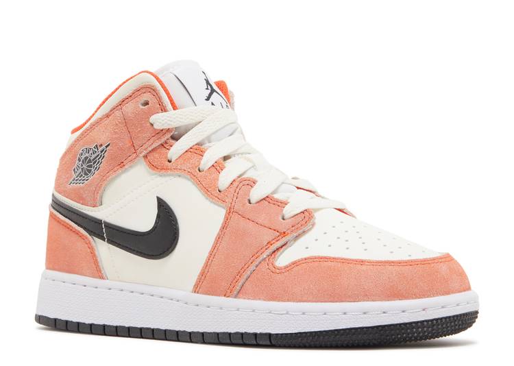 Air Jordan 1 Mid Orange Suede