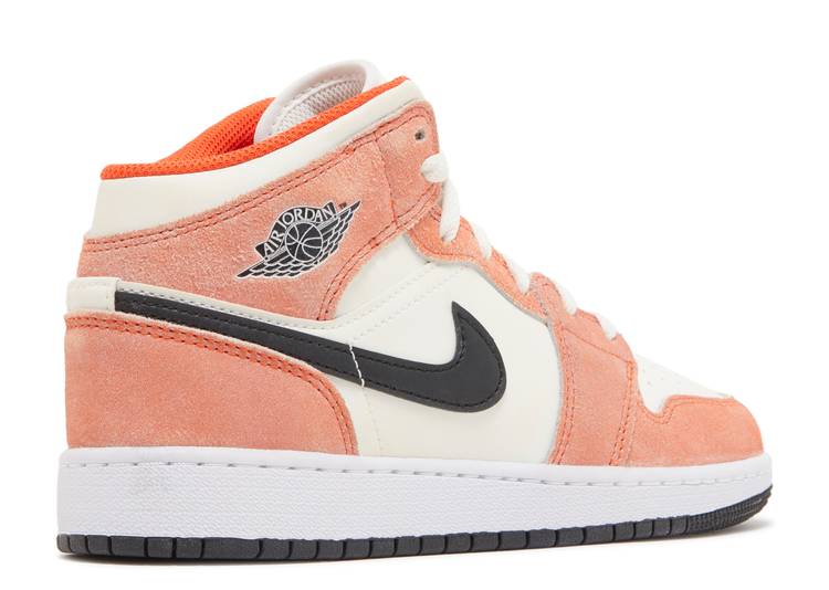 Air Jordan 1 Mid Orange Suede
