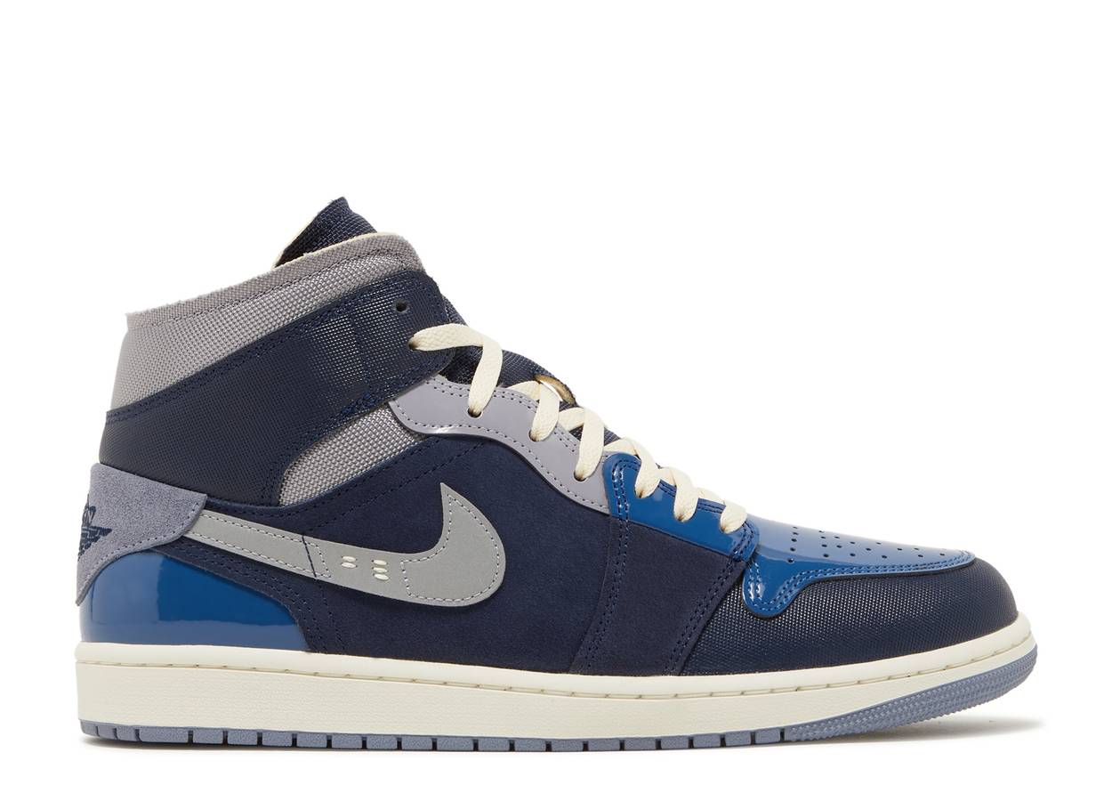 Air Jordan 1 Mid Craft Obsidian French Blue Ashen Slate