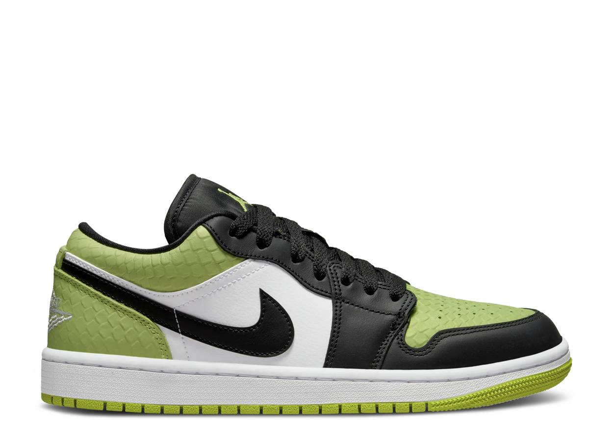 Air Jordan 1 Low Snakeskin Vivid Green