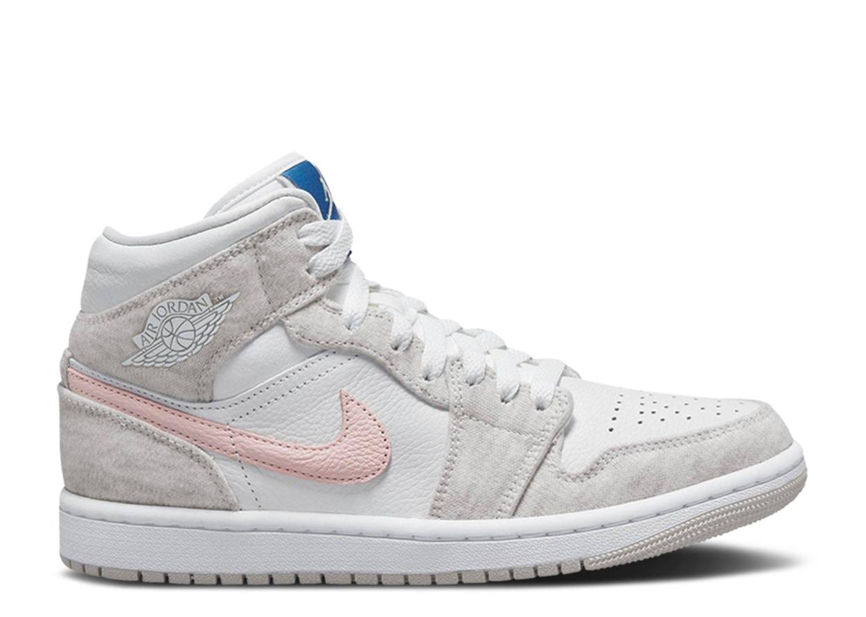 Air Jordan 1 Mid White Light Iron Ore