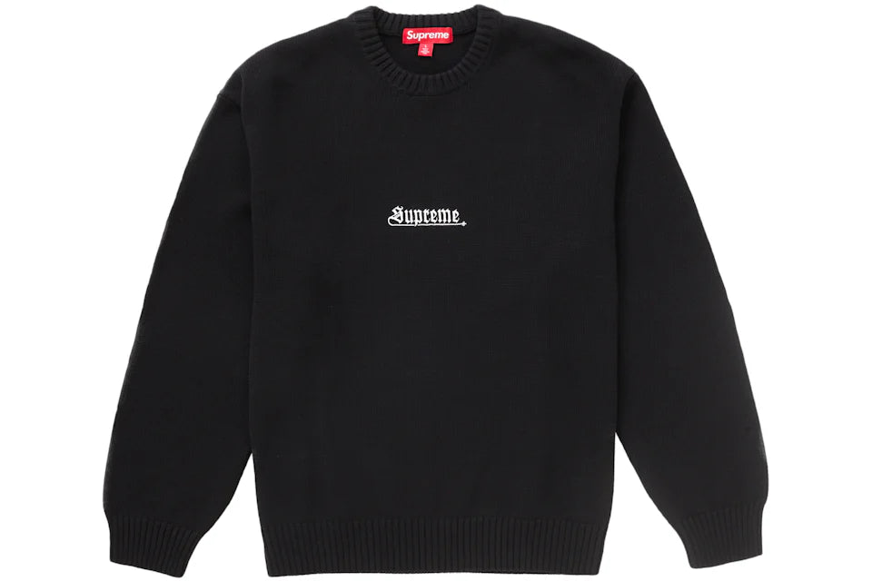 Supreme Old English Sweater Black HEAD2SOLE
