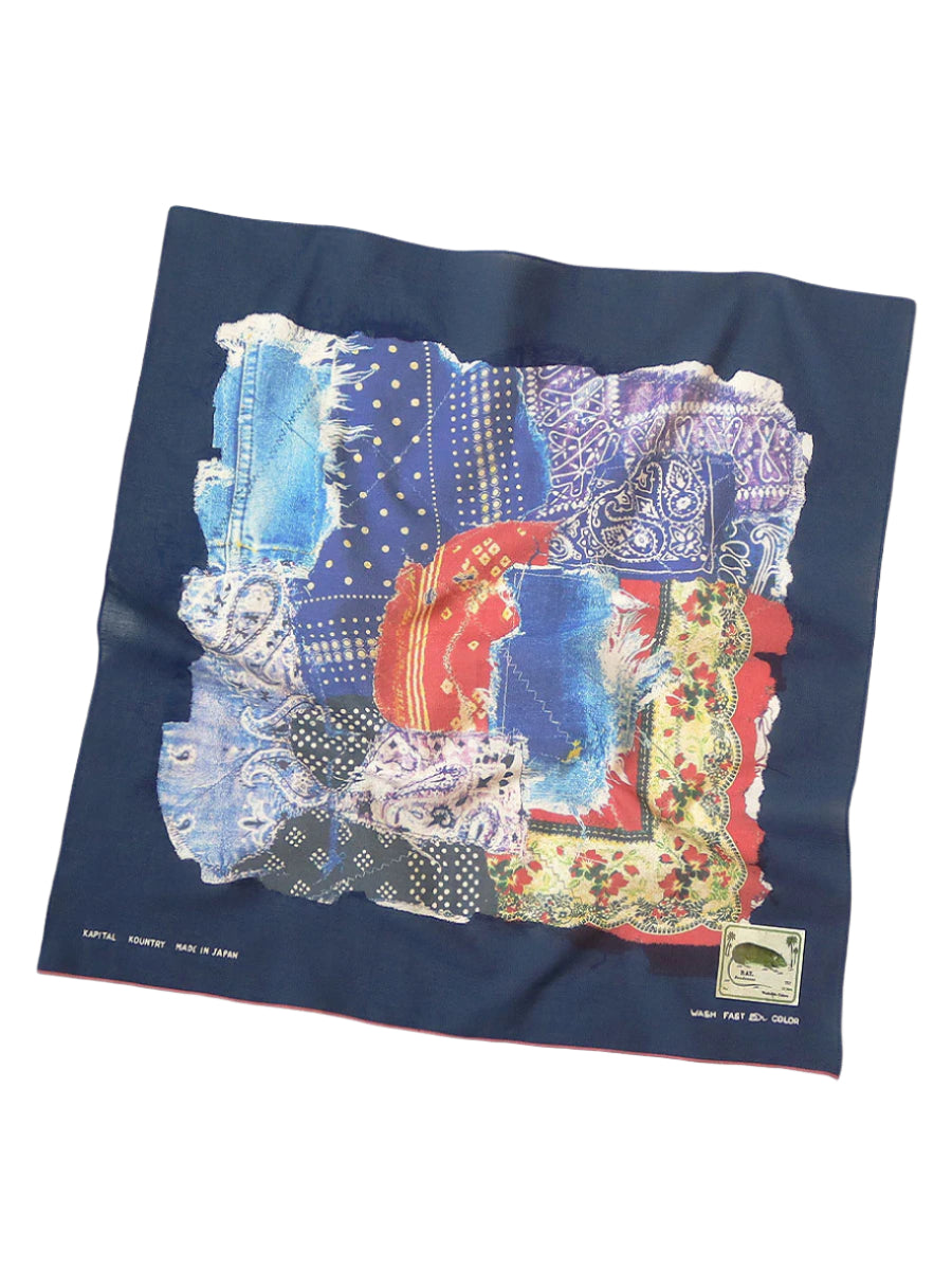 Kapital Fastcolour Selvedge Bandanna Boro Bandana 'Navy' – HEAD2SOLE