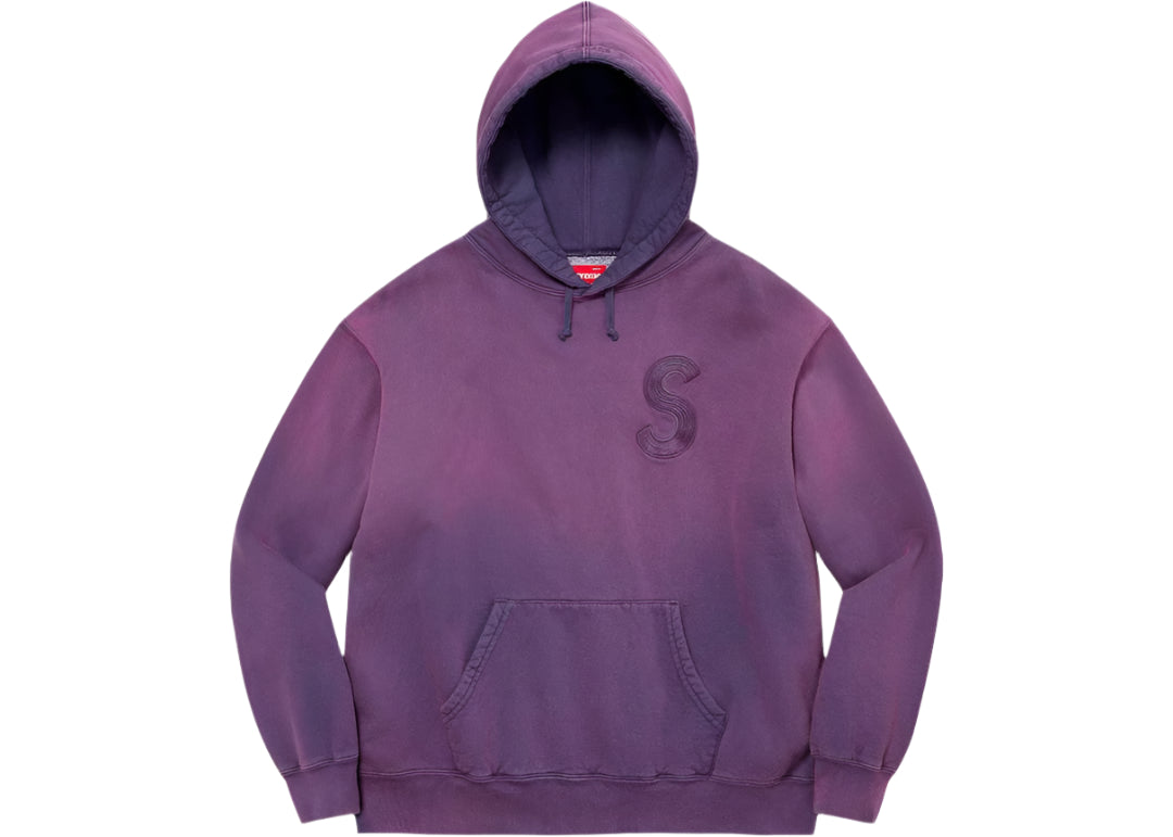 Supreme S Logo Overdyed Hoodie Purple HEAD2SOLE