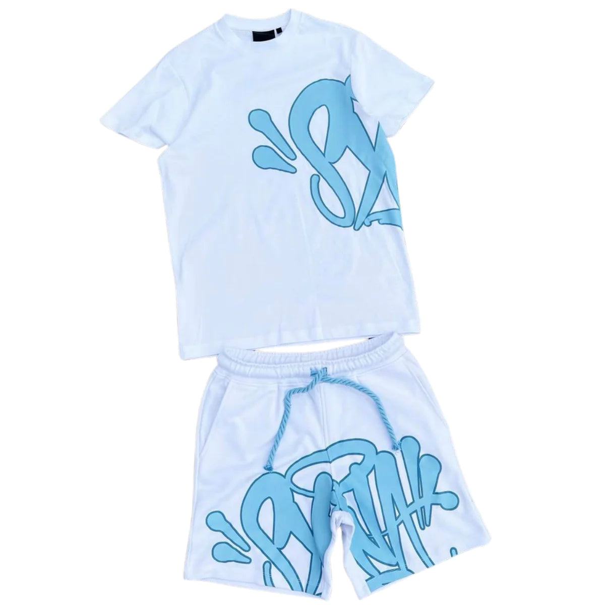 Syna World Logo Tee & Short Set 'White Blue' (Australia Exclusive)