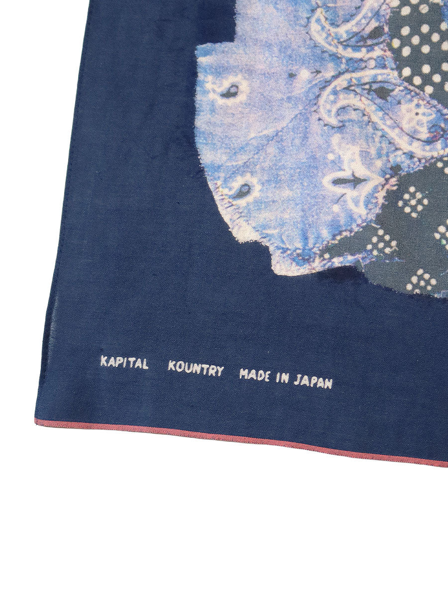 Kapital Fastcolour Selvedge Bandanna Boro Bandana 'Navy' – HEAD2SOLE