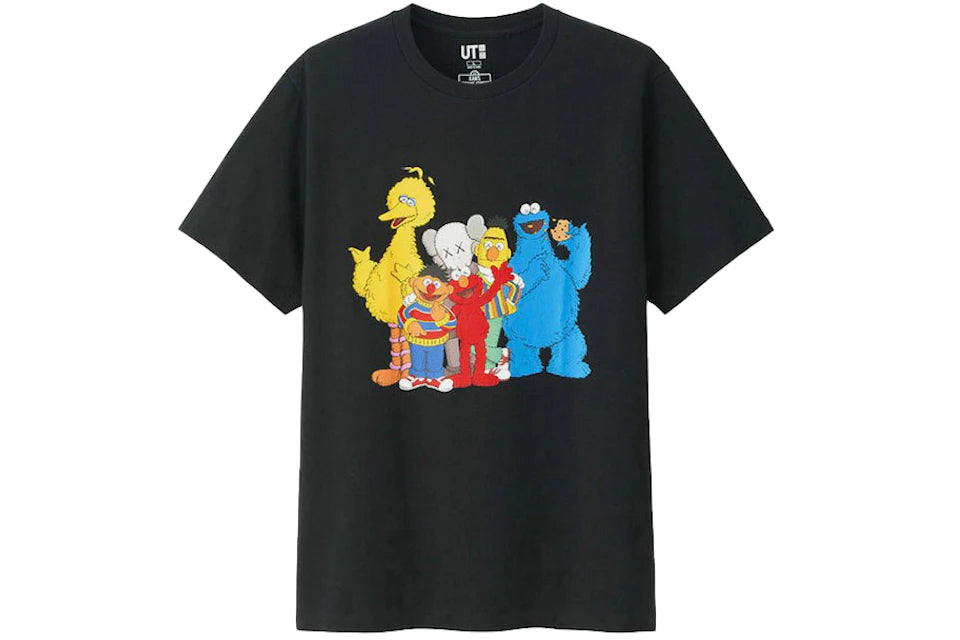 Kaws x Uniqlo x Sesame Street Group 2 Tee Black HEAD2SOLE