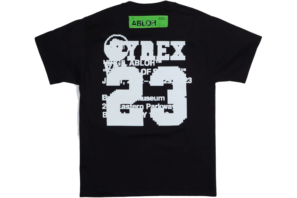 Virgil Abloh Brooklyn Museum FOS CAT Pyrex Tee Black HEAD2SOLE