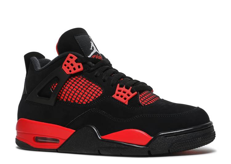 Air jordan 4 hot sale retro red black